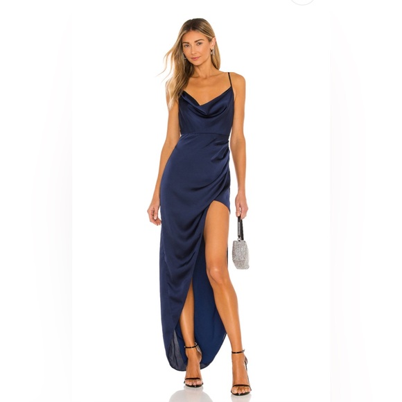 Revolve/ NBD gown in navy - Picture 1 of 3
